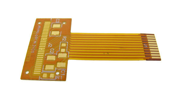 1/2 أوقية بولي أميد مرنة Pcb تصنيع مجلس PI مادة بيضاء صفراء قناع اللحام المقاوم