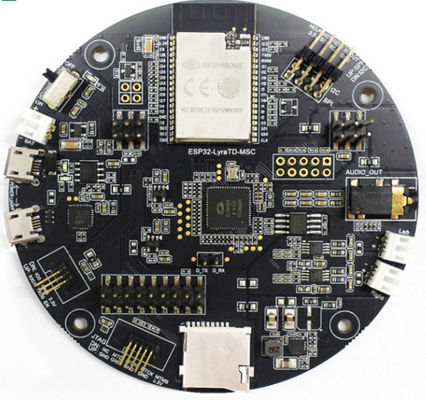 خدمات تجميع صندوق لوحة الدوائر المطبوعة (PCB) المتوافقة مع RoHS، تجميع SMT أسود، طلاء ذهبي صلب