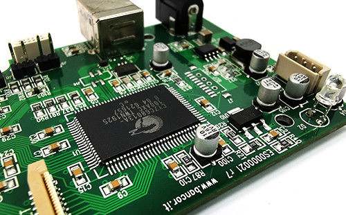 تصنيع تجميع ثنائي الفينيل متعدد الكلور (PCB) بنظام الخدمة الشاملة، حرير أخضر مع ENIG 2U